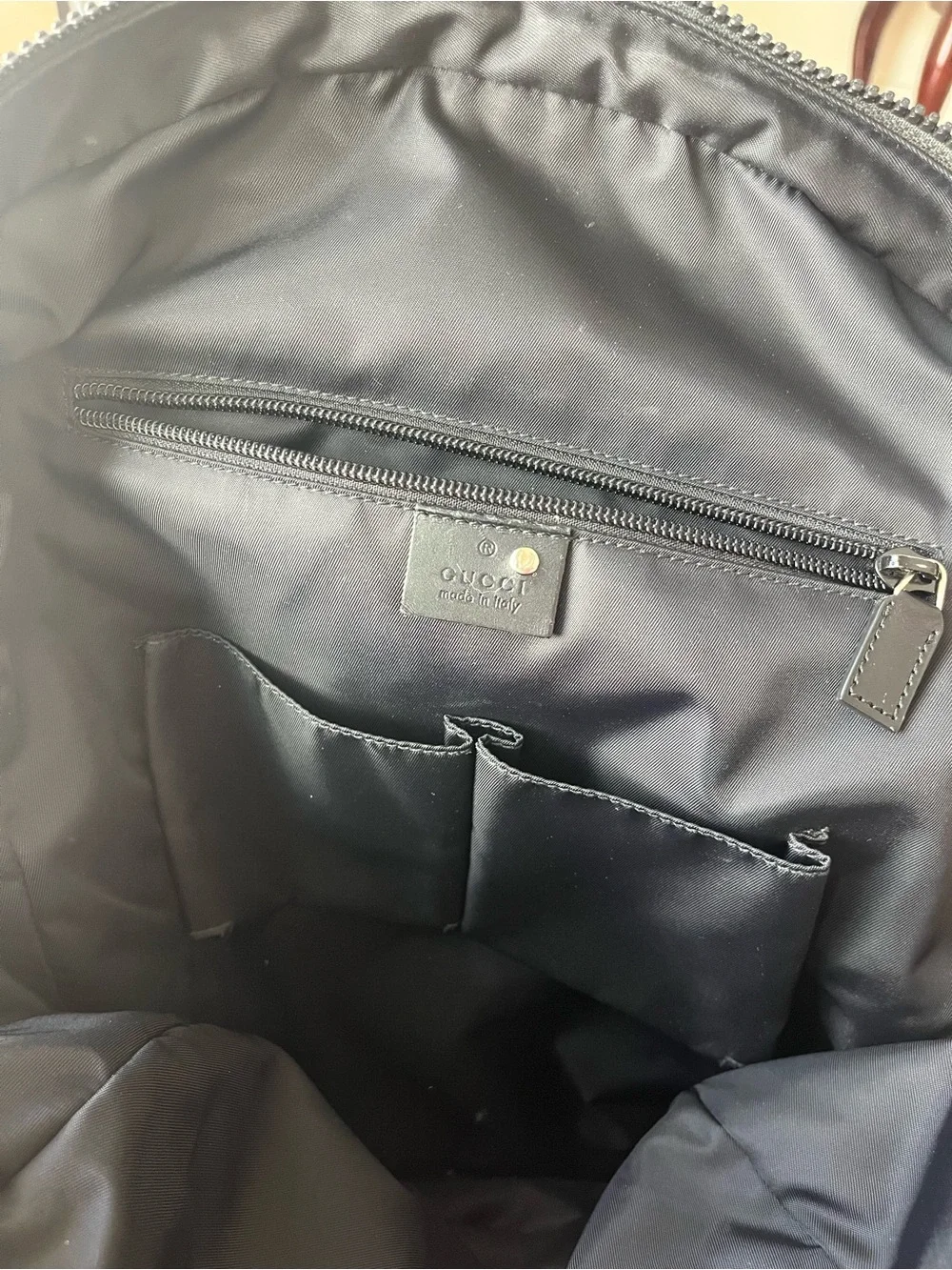 Gucci black canvas backpack with removable belt bag /fanny pack